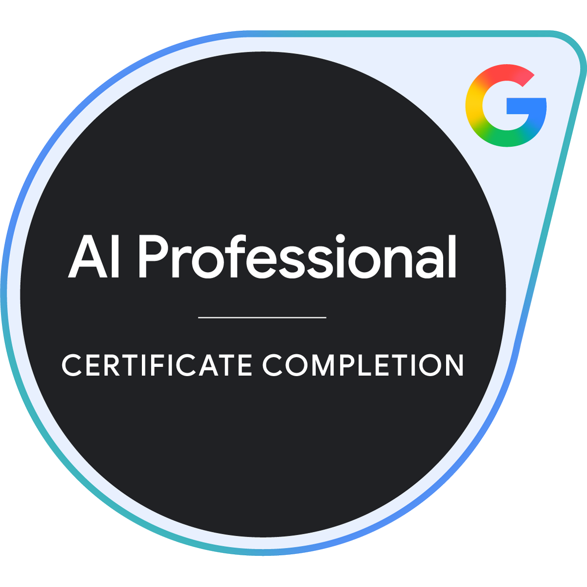 Google AI Professional certificate badge
